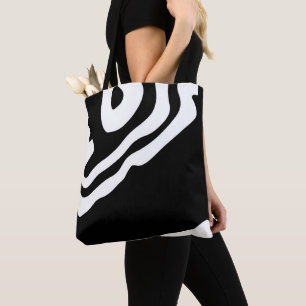 Tote Bag Into Deep : Abstrait noir & blanc