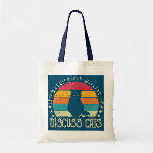 Tote Bag Introverted Mais Prêt À Discuter Des Chats
