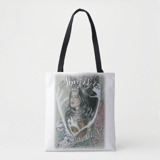 Tote Bag Inupiaq Inupiaq Inupiaq Inupiq, un oiseau de repos (Devant)