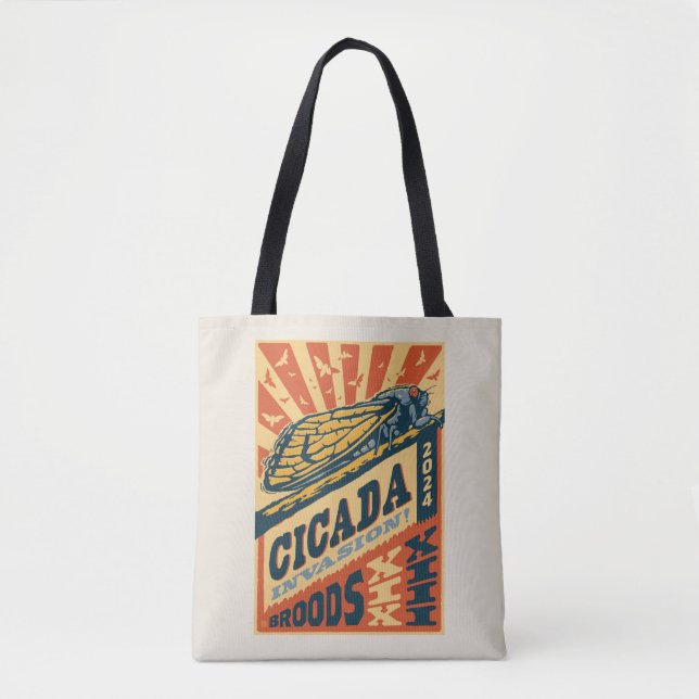 Tote Bag Invasion Canada 2024 Lettre Presse (Devant)