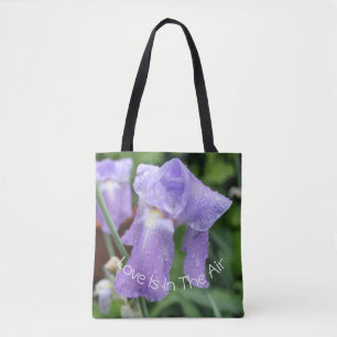 Tote Bag Iris après la pluie. Texte