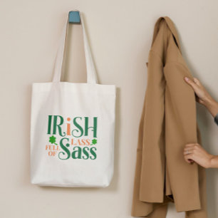 Tote Bag Irish Lass Plein De Sass Drôle St Patrick's Day