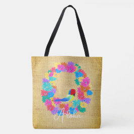 Tote Bag Island Rustic Bird 'Aloha' 