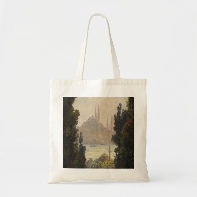 Tote Bag Istanbul, mosquée bleue ou Sainte-Sophie (Devant)
