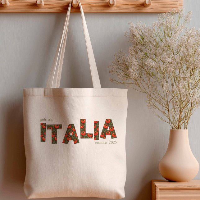 Tote Bag Italia Tomato Summer Girp Trip (Girls Trip Tote Bag)