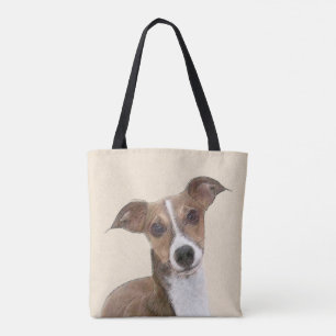 Tote Bag Italian Greyhound Painting - Cute Original Dog Art
