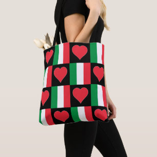 Tote Bag Italie Drapeau Coeur Motif Patriotique Italien Pri
