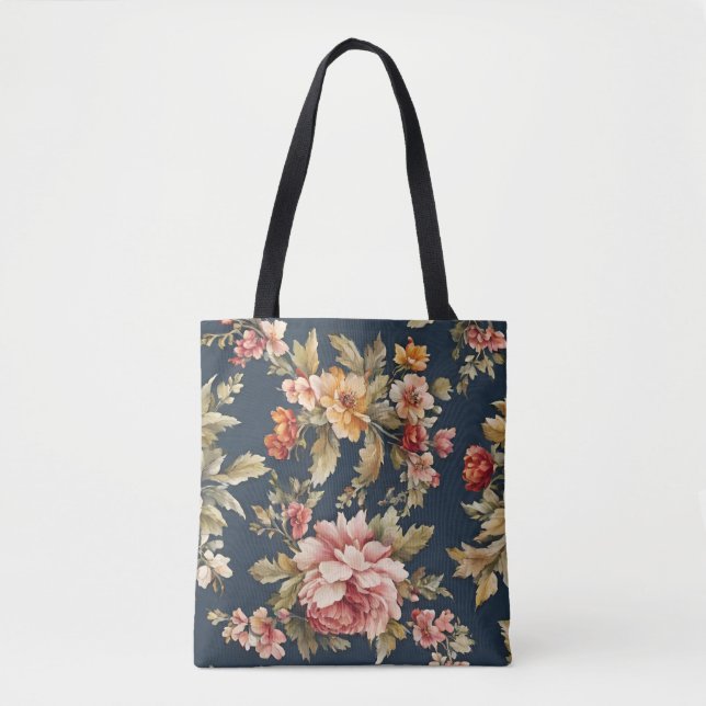 Tote Bag Italien Exquis Beau Modèle Floral (Devant)