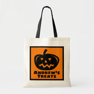 Tote Bag Itinéraire d'Halloween pour enfant personnalisé ou