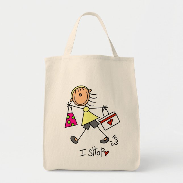 Tote Bag J'achète des t-shirts et des cadeaux (Devant)
