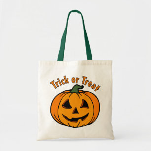 Tote Bag Jack-o'-lantern Citrouille sculpté Tricoter ou tra