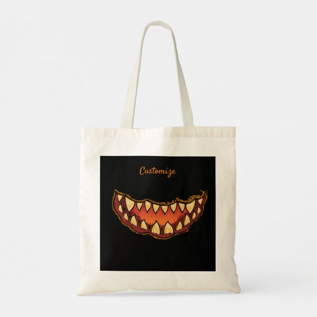 Tote Bag Jack olantern Grimace Gap Tooth Thunder_Cove (Dos)
