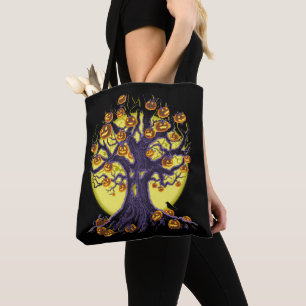Tote Bag Jack O'Lantern Tree