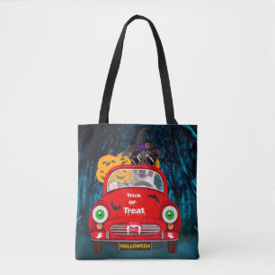 Tote Bag Jack Russell Chien voiture voiture effrayant Hallo