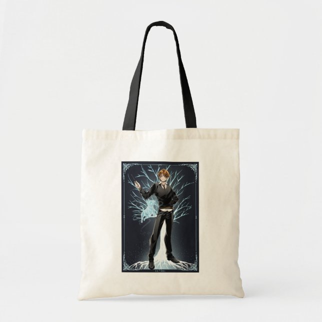 Tote Bag Jack Russell Terrier Patronus d'Anime Ron Weasley (Devant)