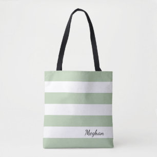 Tote Bag Jade Grayed personnalisé et Fourre-tout rayé bla
