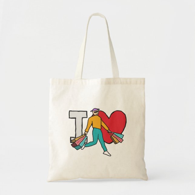 Tote Bag J'adore le shopping (Devant)