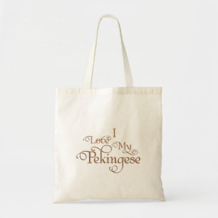 Tote Bag J'adore mon pékinois
