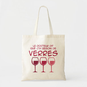 Tote Bag J'ai besoin de verres