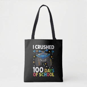 Tote Bag J'ai écrasé 100 jours de camion monstre de l'école