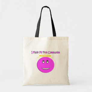 Tote Bag J'ai fait à ma première communion le grand rose