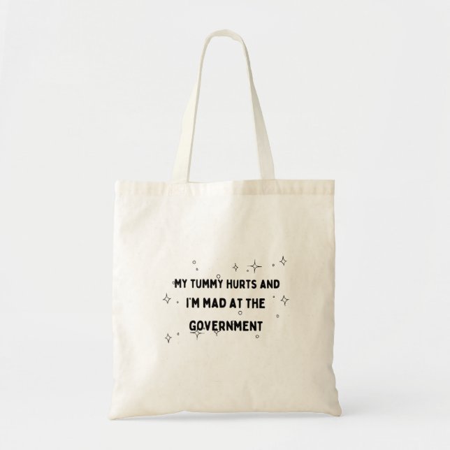 Tote Bag J'ai mal au ventre (Devant)