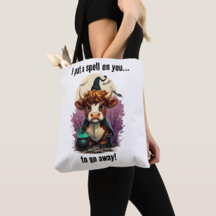 Tote Bag J'Ai Mis Un Signe Sur Vous Grumpy Highland Cow Wit