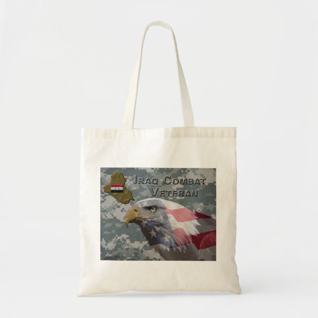 Tote Bag J'Ai Servi - Un Vétéran De Combat Irag (Devant)