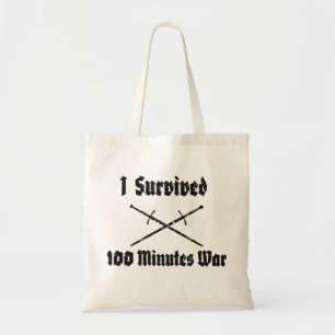 Tote Bag J'ai survécu 100 minutes de guerre Fourre-tout