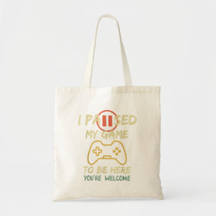 Tote Bag J'Ai Suspendu Mon Jeu Pour Être Ici, Hum Vintage