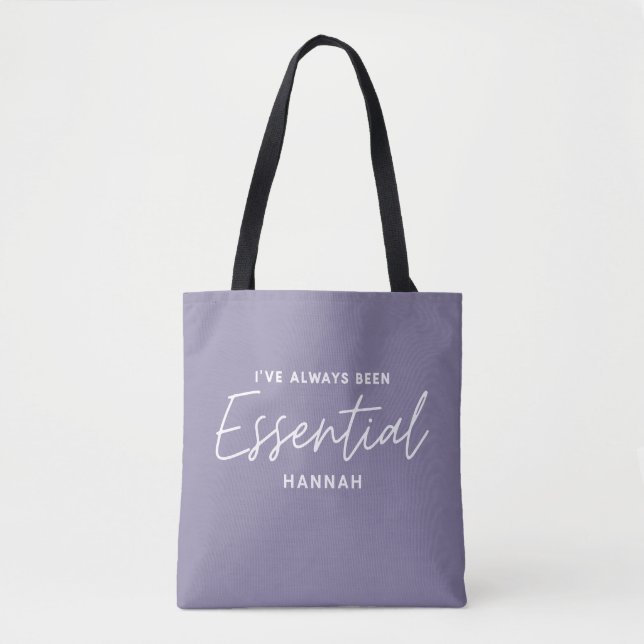 Tote Bag J'ai toujours été essentiel de la typographie mode (Devant)