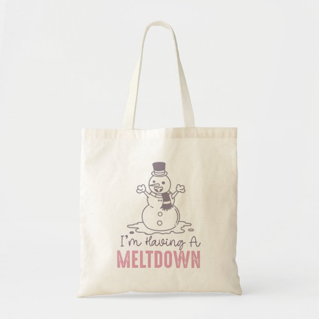 Tote Bag J'ai une fonte - Drôle Snowman Design (Devant)