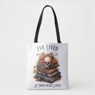 Tote Bag J'ai vécu mille vies, amoureux des livres