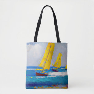 Tote Bag "J'ai vu trois bateaux" Paysage marin