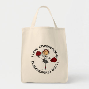Tote Bag J'aime Cheerleading le chiffre pom-pom girl de