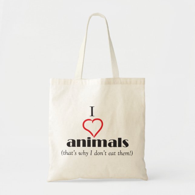Tote Bag J'aime des animaux (Devant)