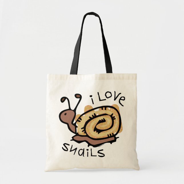 Tote Bag J'aime des escargots (Devant)