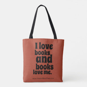Tote Bag J'aime des livres Fourre-tout (l'orange d'automne)
