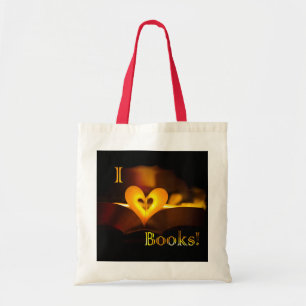Tote Bag J'aime des livres - I "coeur" réserve (lueur d'un