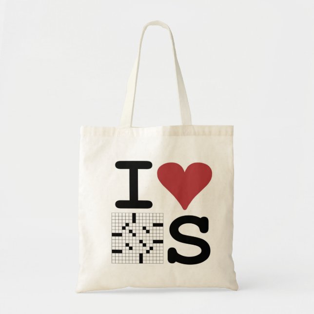 Tote Bag J'aime des mots croisé Fourre-tout (Devant)