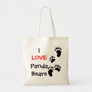 Tote Bag J'aime des ours panda