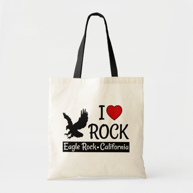 Tote Bag J'aime Eagle Rock California Red Heart (Devant)