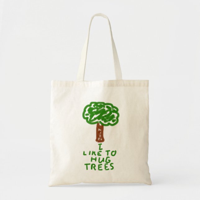 Tote Bag J'aime étreindre des arbres (Devant)