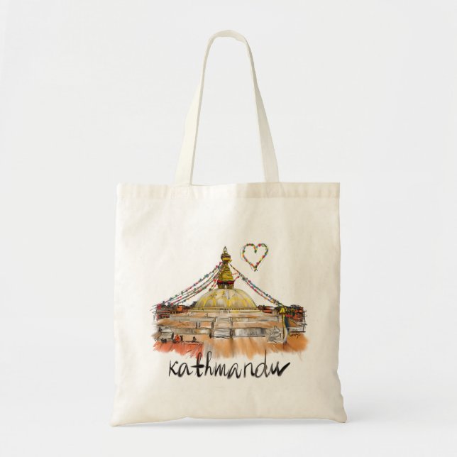 Tote Bag J'aime Katmandou (Devant)