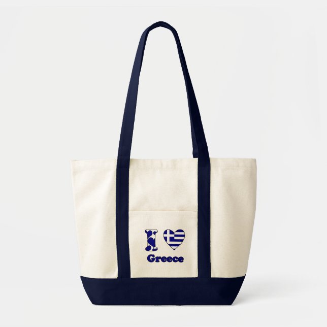 Tote Bag J'aime la Grèce (Devant)
