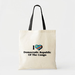 Tote Bag J'aime le drapeau de la République démocratique du