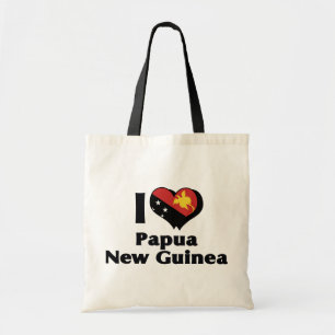 Tote Bag J'aime le drapeau de Papouasie-Nouvelle-Guinée