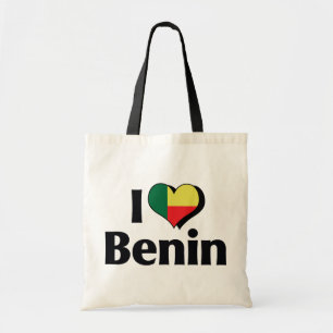 Tote Bag J'aime le drapeau du Bénin