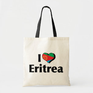 Tote Bag J'aime le drapeau érythréen