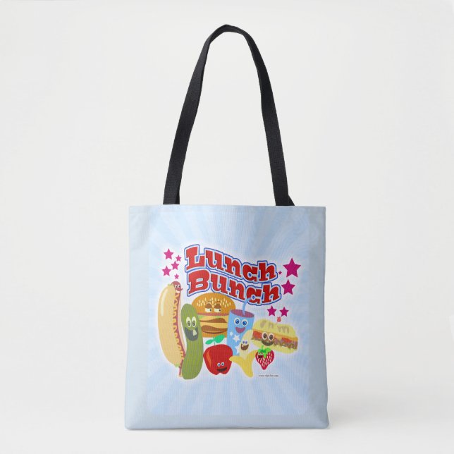 Tote Bag J'Aime Le Groupe De Déjeuners (Devant)